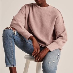 Abercrombie & fitch oversized chenille crewneck sweater size small